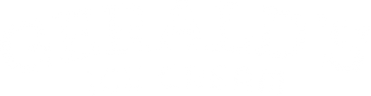 Gerald's Ice Cream logo in white